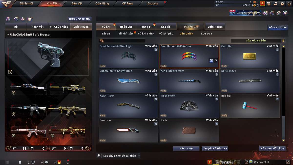 shop acc cf uy tin gia re